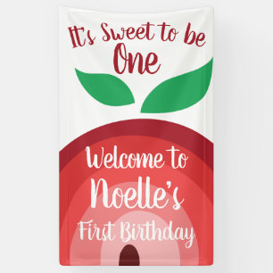 Apple Rainbow, Sweet to be One, 1st Birthday Banner