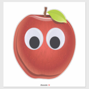 Apple, red fruit with googly eyes - Personalised