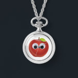 Apple, red fruit with googly eyes - Personalised Watch<br><div class="desc">The design you describe seems charming and playful. A red cartoon apple with large googly eyes gives the object a lively and animated personality. The red colour of the apple could indicate its freshness and liveliness, while the smile and big wiggling eyes add a friendly and fun touch to the...</div>