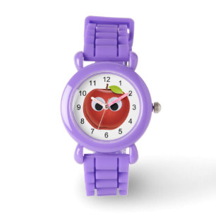 Apple, red fruit with googly eyes - Personalised Watch