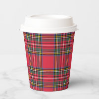 Apple Red Plaid Paper Cups