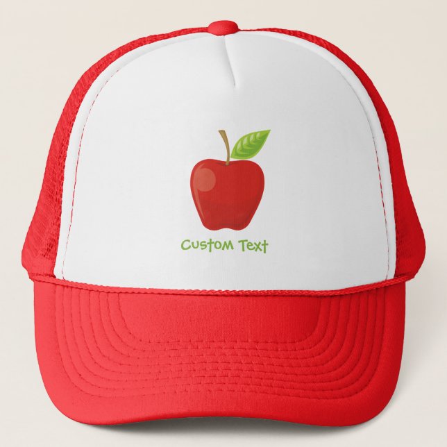Apple Red Trucker Hat (Front)