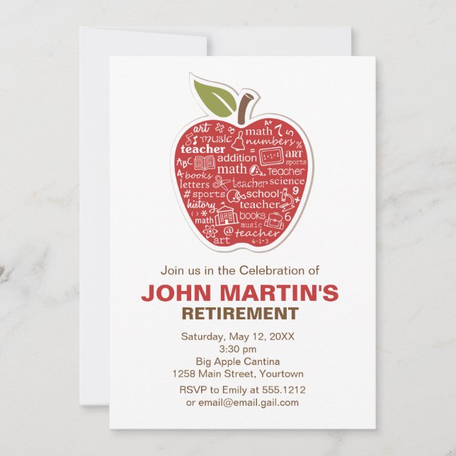 Apple Retirement Invitation (Front)