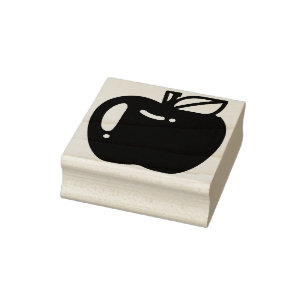 apple rubber stamp