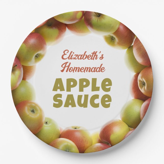 Apple Sauce Paper Plate (Front)