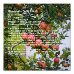 Apple Sauce Recipe Poster
