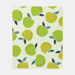 Apple seamless pattern. Fruit theme illustration.a Fleece Blanket