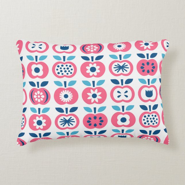 Apple seamless pattern. Set of colourful retro app Decorative Cushion (Front)