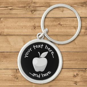 Apple Silver Key Ring