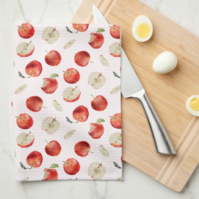 Apple Slices Pattern Tea Towel (Quarter Fold)