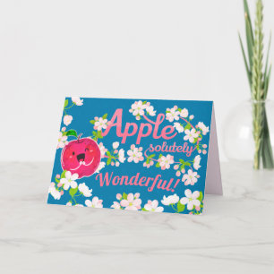 Apple-solutely Wonderful   Apple Pun Card
