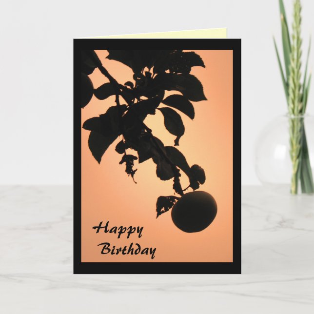 Apple Sunset Birthday Card (Front)