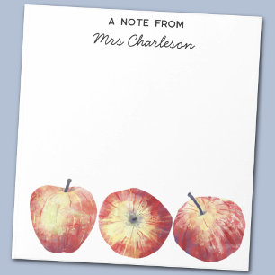 Apple Teacher Appreciation Personalized Notepad
