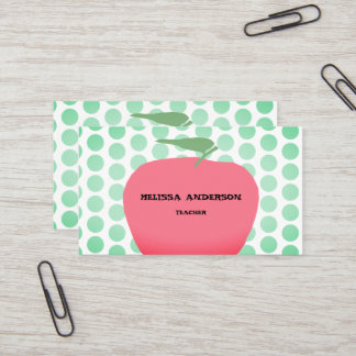apple teacher business card