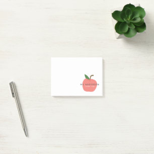 Apple Teacher Modern Name Thank You Cute Fun Post-it Notes