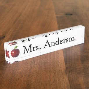 Apple Teacher Nameplate for desk