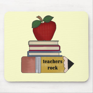 Apple Teachers Rock Tshirts and Gifts Mouse Pad