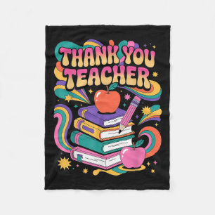 Apple Thank You Teachers Teacher Motivational Appr Fleece Blanket