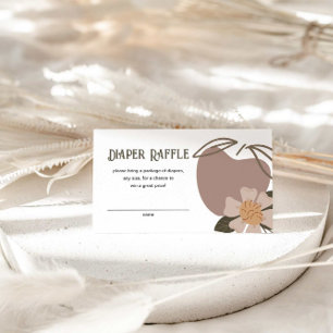 Apple Themed Baby Shower Diaper Raffle Enclosure Card