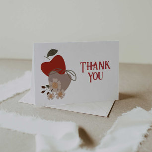 Apple Themed Baby Shower or Birthday Thank You Card