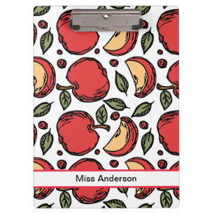 Apple Themed Customisable Teacher's Clipboard