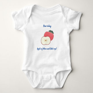 Apple-themed Customizable Baby Bodysuit