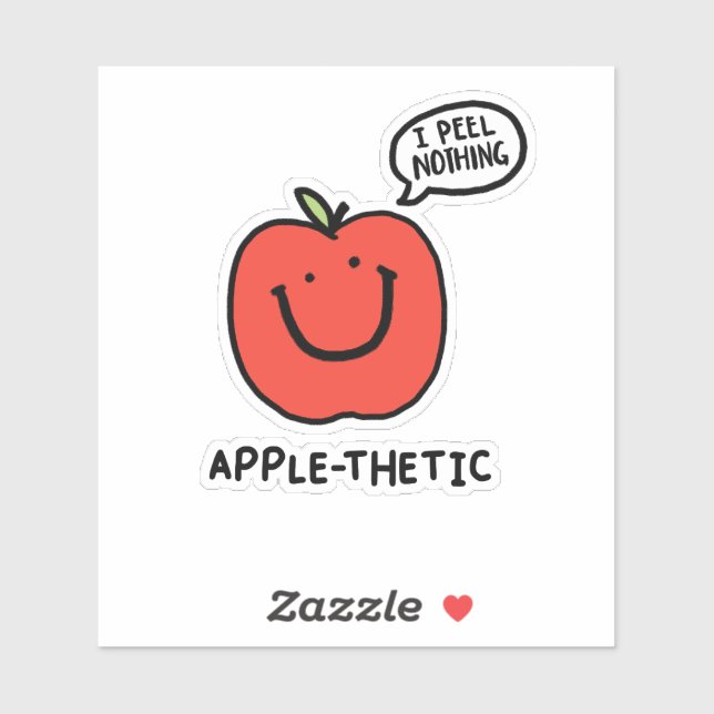 Apple-thetic Cute Fruit Apple Pun Die-Cut (Sheet)