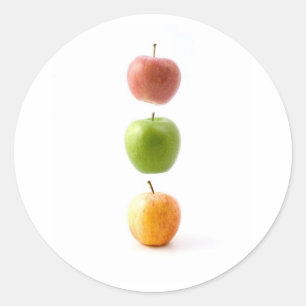 Apple Time Classic Round Sticker