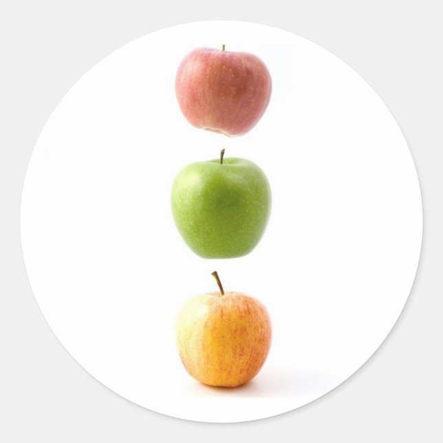 Apple Time Classic Round Sticker (Front)