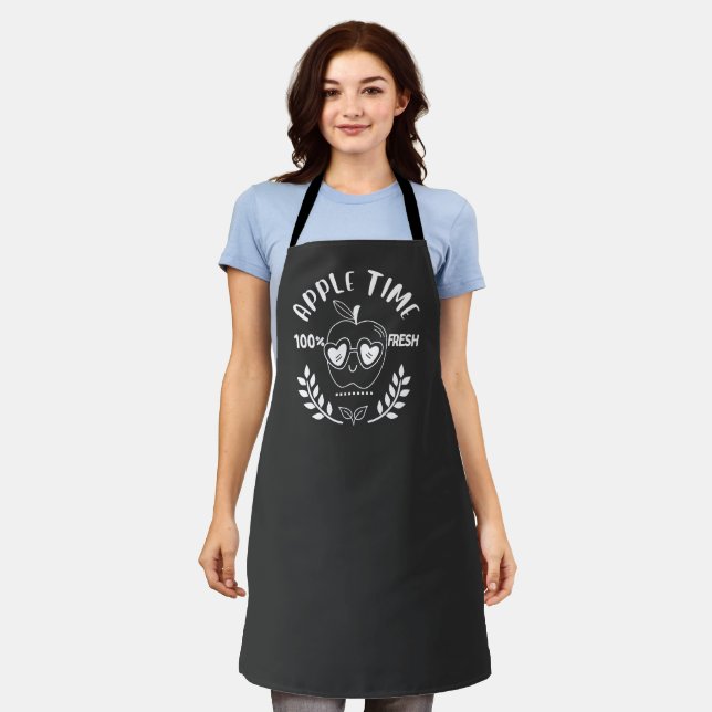 Apple Time (white) Apron (Worn)