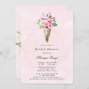 Apple Tree Blossoms Floral Bridal Shower Invitatio Invitation