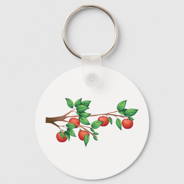 Apple Tree Branch Keychain (Front)