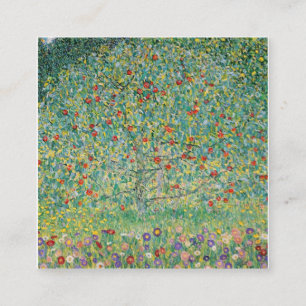 Apple Tree Gustav Klimt Square Business Card