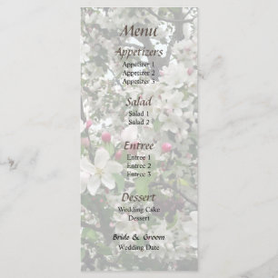 Apple Tree In Bloom Wedding Menu