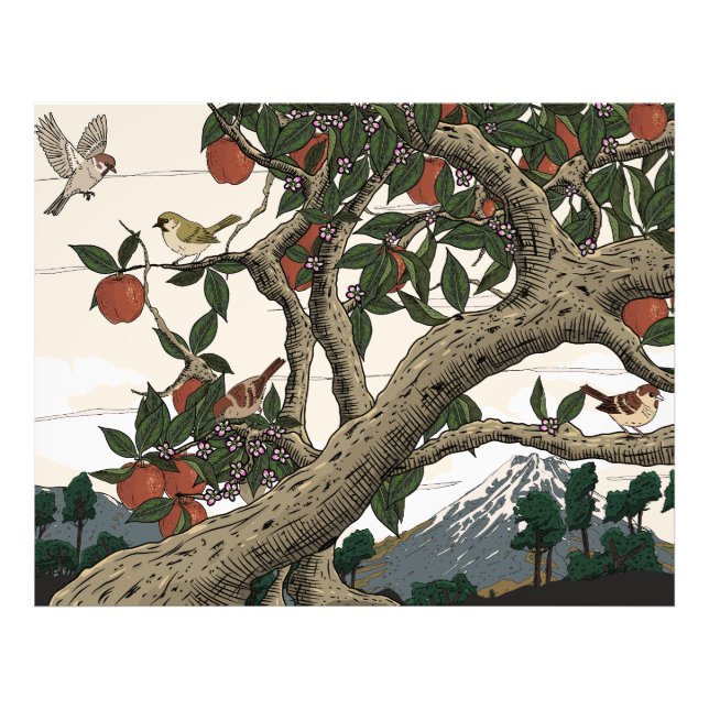 Apple Tree Landscape Photo Print (Front)