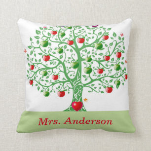 Apple Tree Personalised Gift for Teachers Cushion