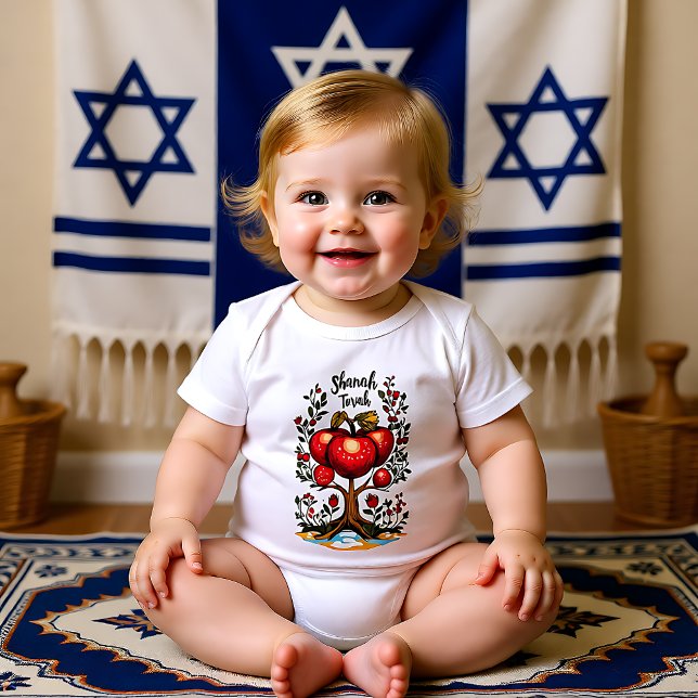  🍎 Apple tree - Shanah Tovah Baby Bodysuit (Apple tree - Shanah Tovah Baby Bodysu)