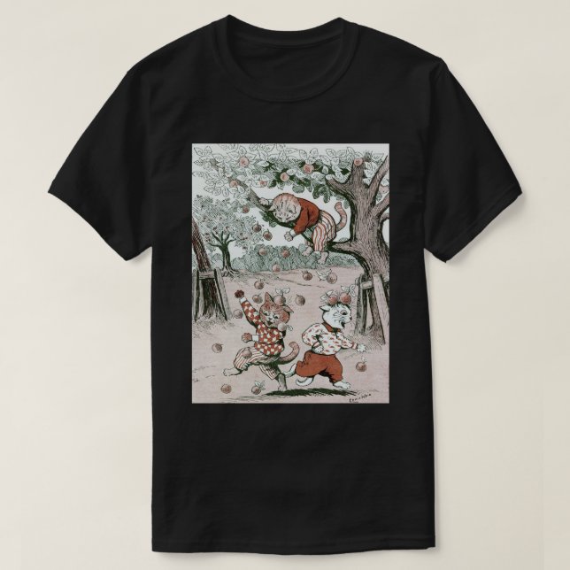 Apple Trees & Cats, Louis Wain T-Shirt (Design Front)