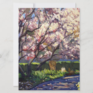 Apple Trees in Bloom Painting Save The Date