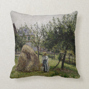 Apple Trees in Eragny Sunny Morning Cushion