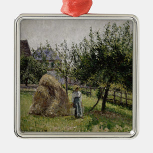 Apple Trees in Eragny Sunny Morning Metal Ornament