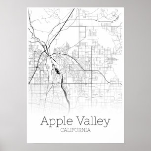Apple Valley Map - California - City Map Poster