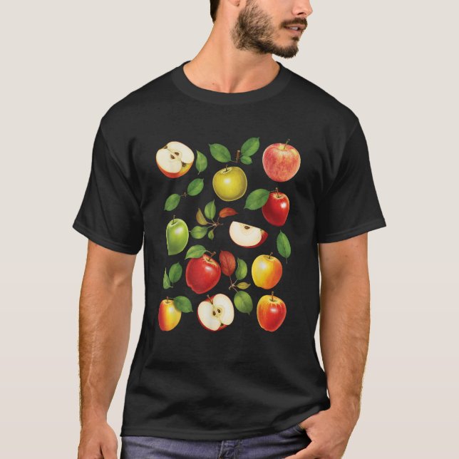 Apple Varieties Different Kinds Apple Picker Apple T-Shirt (Front)