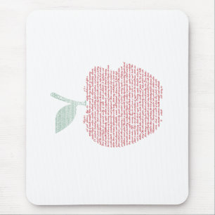 Apple word cloud art  mouse pad
