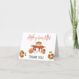 Apple-y Ever After! Bridal Shower  Thank You Card
