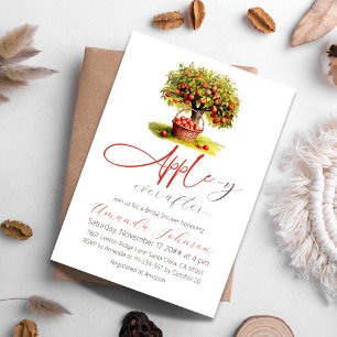 Apple-y Ever After Fall Autumn Bridal Shower Invitation