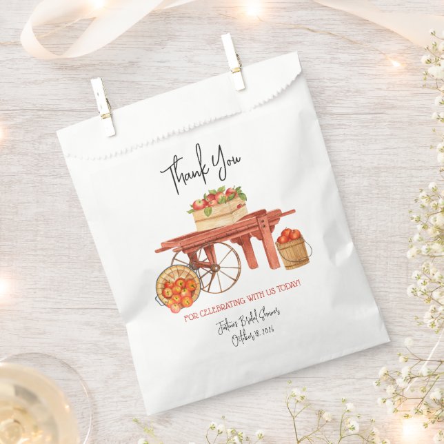 Apple-y Ever After! Personalised Baby Shower  Favour Bag (Clipped)