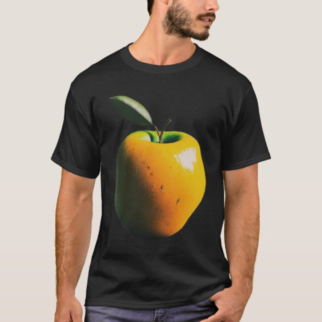 Apple Yellow Colour - Unique Design Style" T-Shirt (Front)