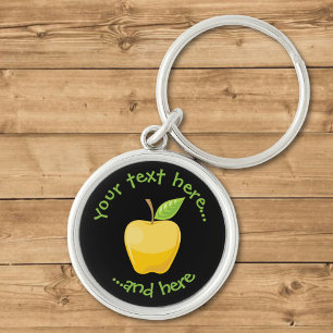 Apple Yellow Key Ring