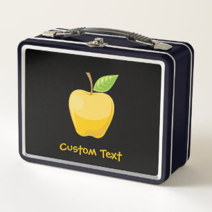 Apple Yellow Metal Lunch Box